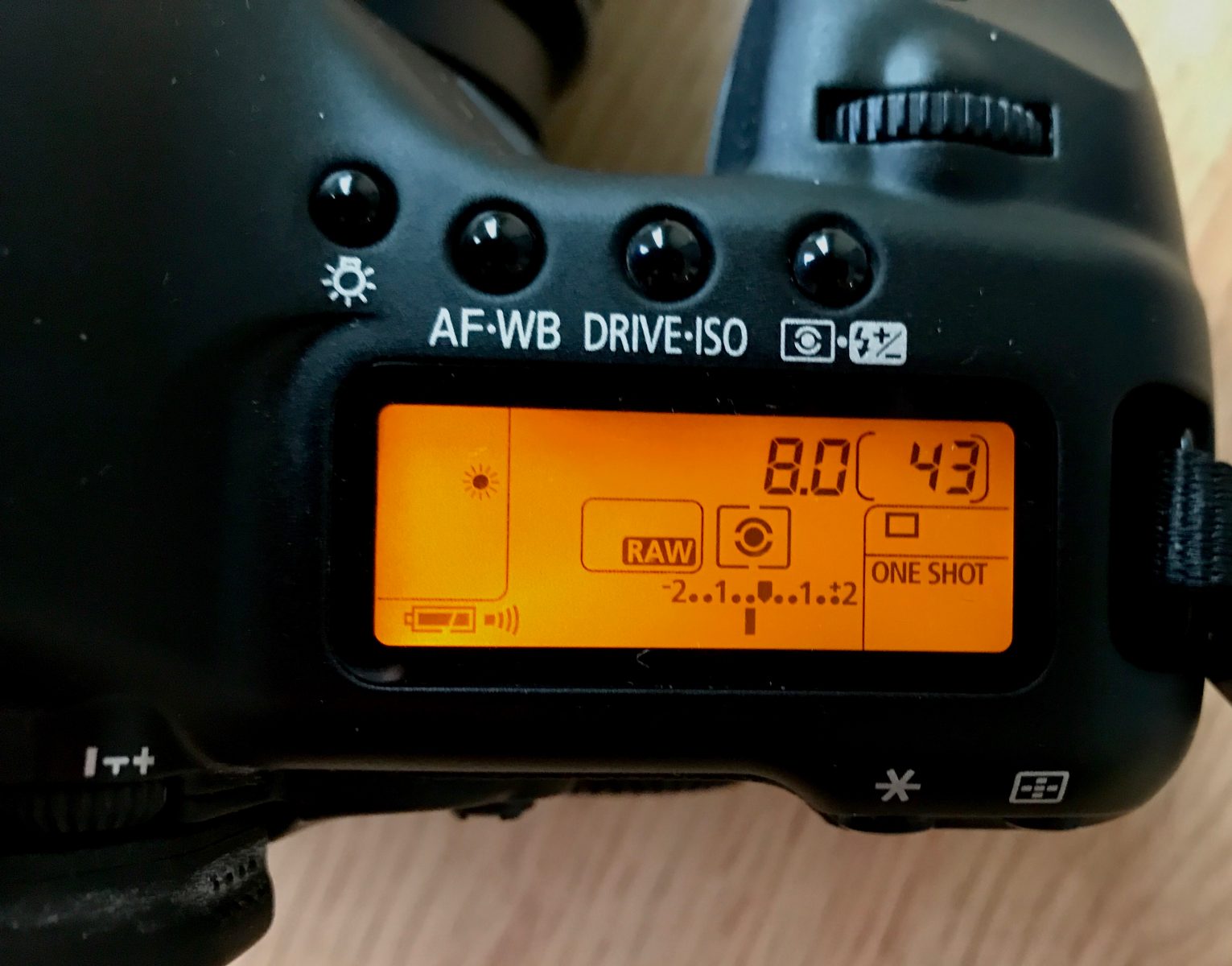 Exposure Compensation Dial on camera
