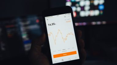 Phone showing economic loss chart